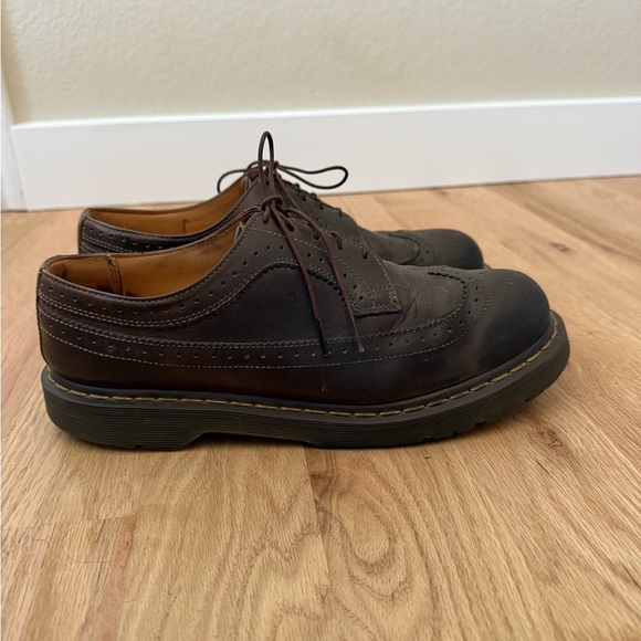 Vintage Dr. Marten’s Oxford Wingtip Chunky Lace Up Leather Shoes Brown Men’s 11 - Picture 4 of 10
